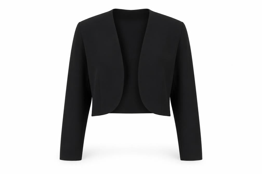 Mackays Women's Black Cropped Jacket, Size 12