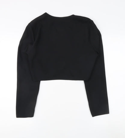 Back view of Mackays Black Cropped Jacket, size 12