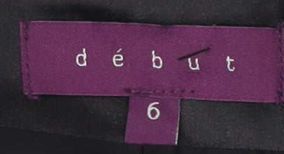Debut Women's Black Cropped Jacket Size 6