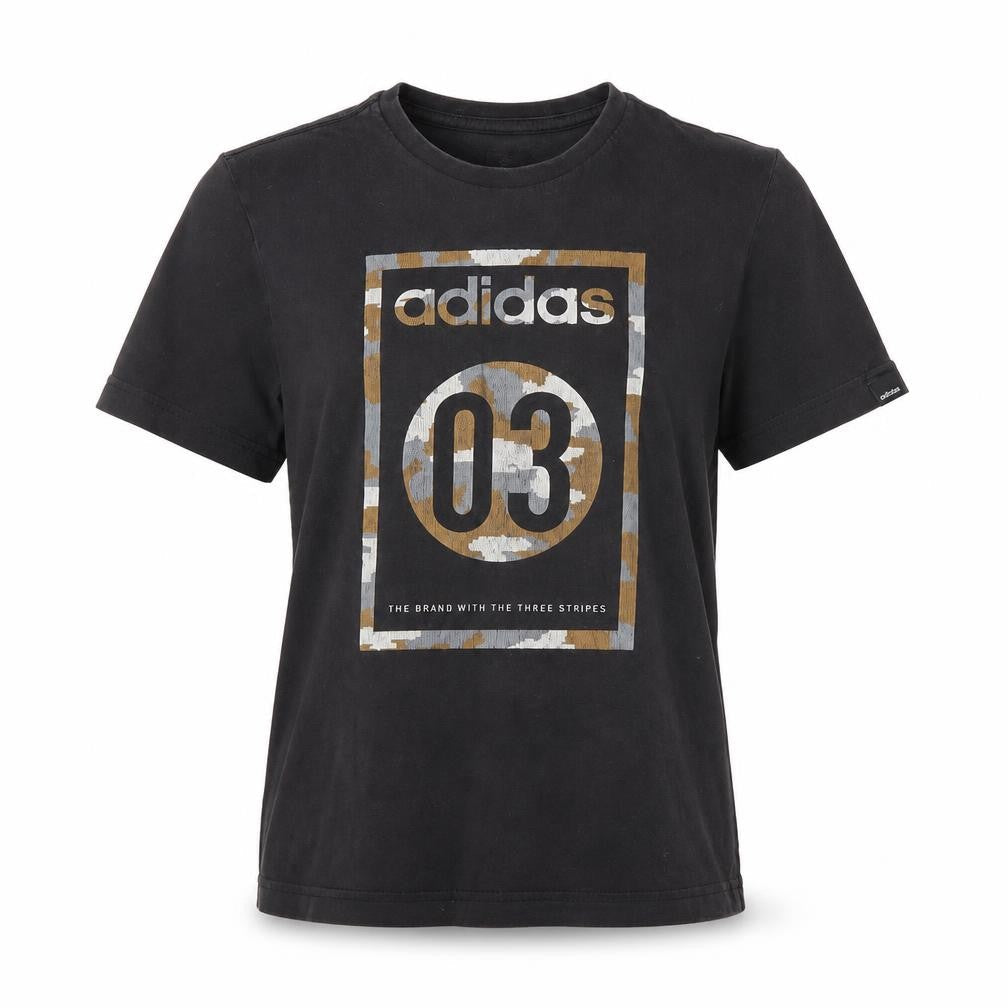 Adidas Unisex Black Crew Neck T-Shirt Size 12