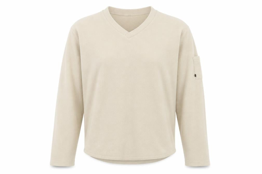 TOG 24 Women’s Beige V-Neck Fleece Sweatshirt Size L