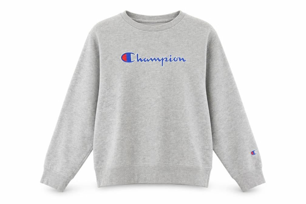 Champion Grey Large Pullover Sweatshirt for Unisex