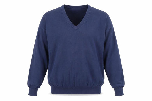 Woolovers Men's Blue V-Neck Cashmere Blend Jumper M