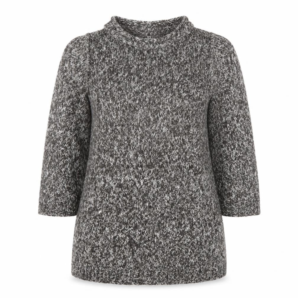 John Rocha Women's Grey Chunky-Knit Jumper Size 14