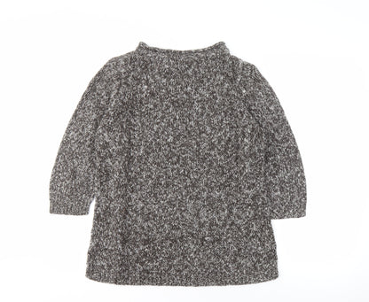 Back view of John Rocha Women's Grey Chunky-Knit Jumper, size 14