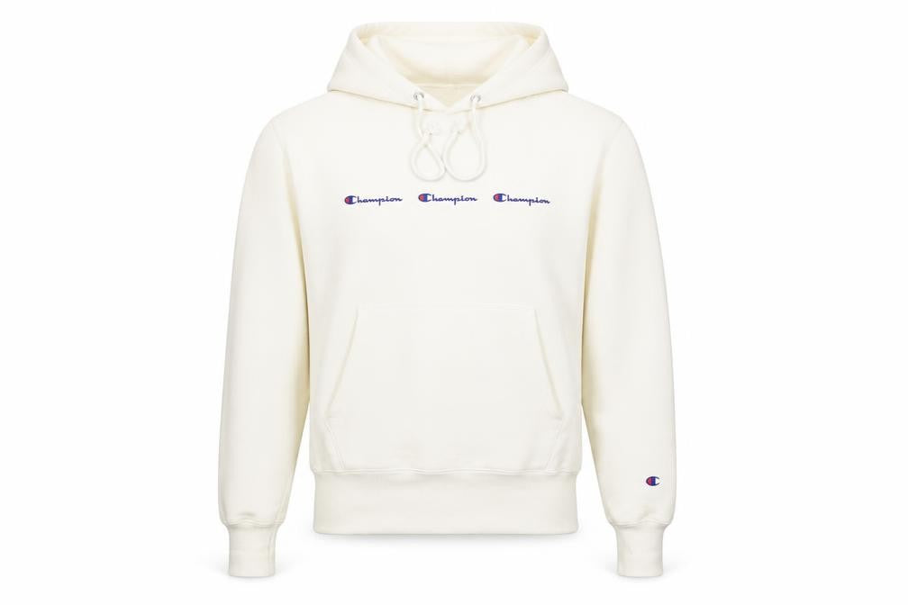 Champion Men's XS White Pullover Hoodie with Logo