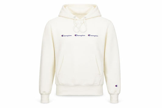Champion Men's XS White Pullover Hoodie with Logo
