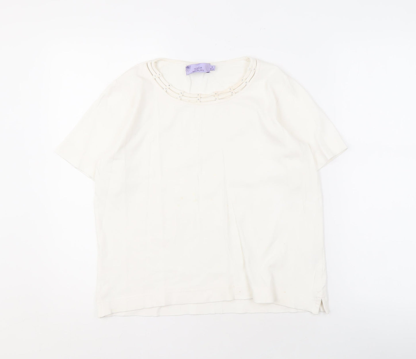 Honor Millburn Women's Ivory Beaded Blouse Size S