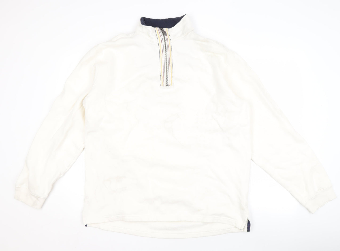 Cotton Traders Men's Ivory Pullover Sweatshirt L