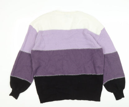Back view of C&A Women's Multicoloured V-Neck jumper M