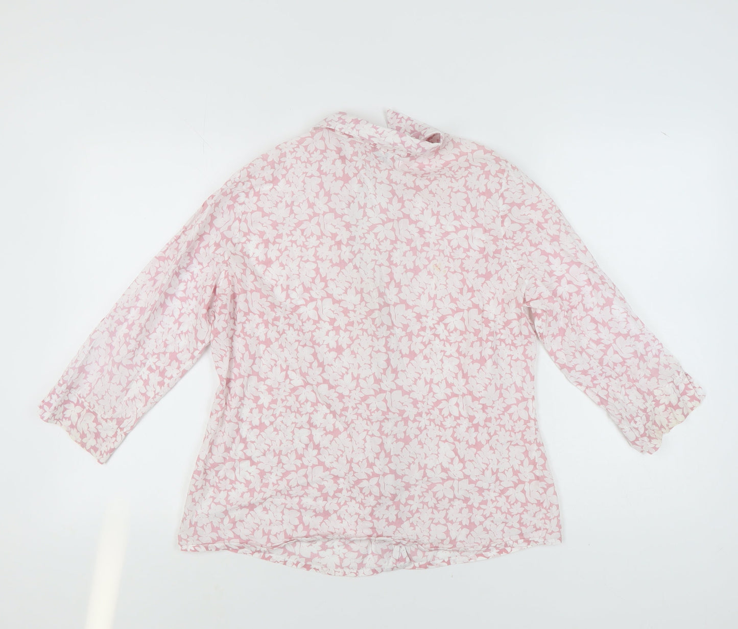 Double TWO Women’s Pink Floral Blouse, Size 12