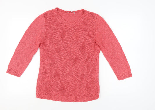 Marks & Spencer Women's Pink Cable-Knit Jumper M