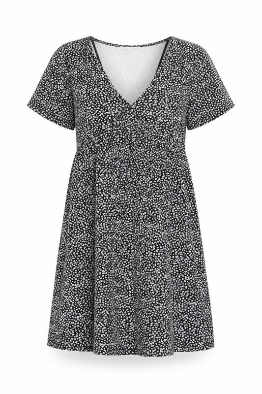 Pull&Bear Women’s Black Floral A-Line Dress, S