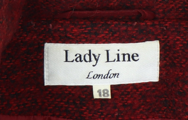 Lady Line Women's Red Pea Coat Size 18