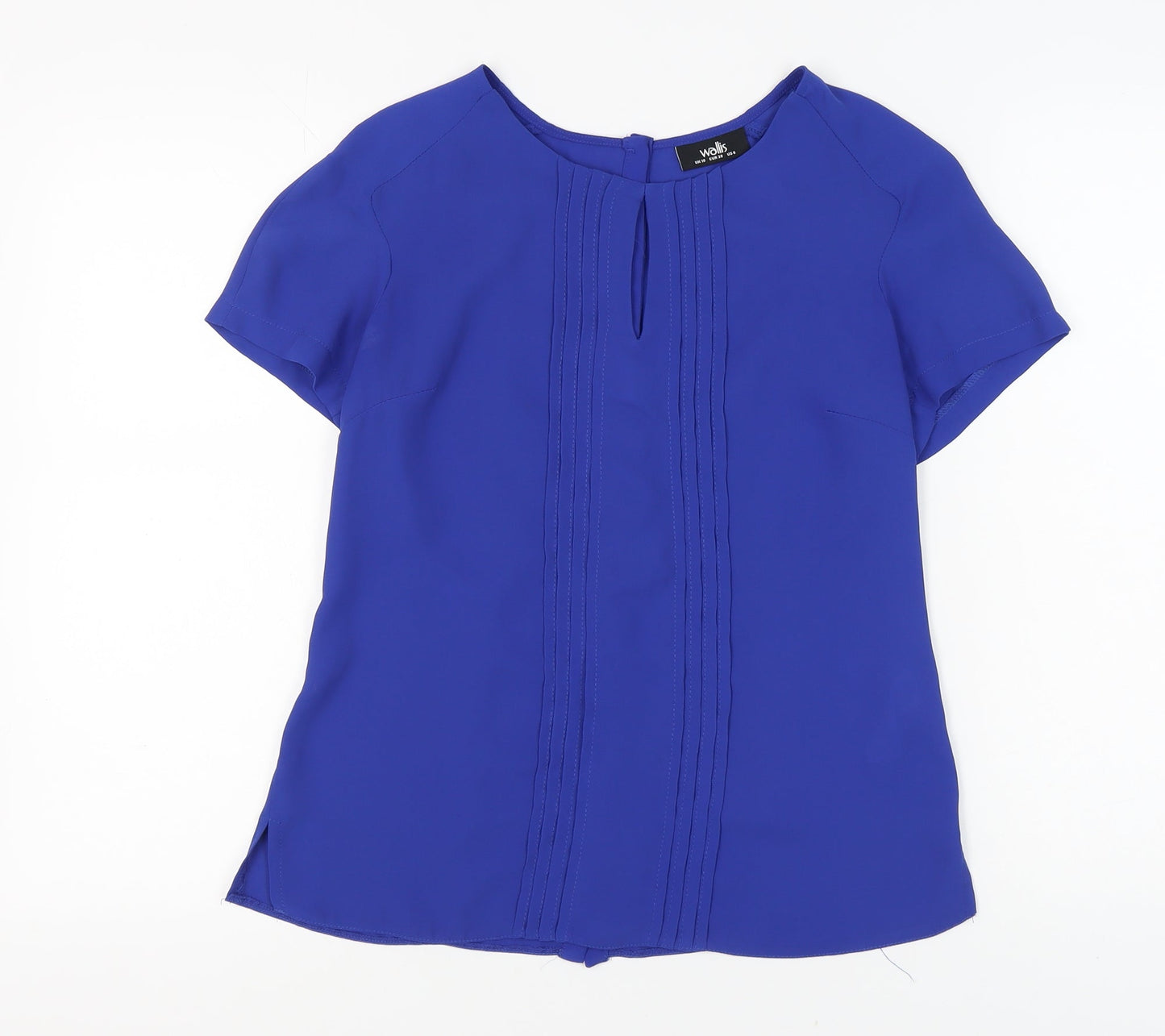 Wallis Women's Blue Blouse Size 10, Crew Neck, Casual
