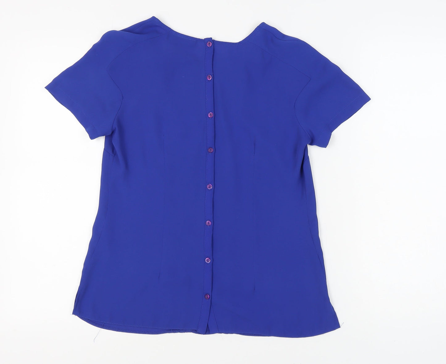 Wallis Women's Blue Blouse Size 10, Crew Neck, Casual