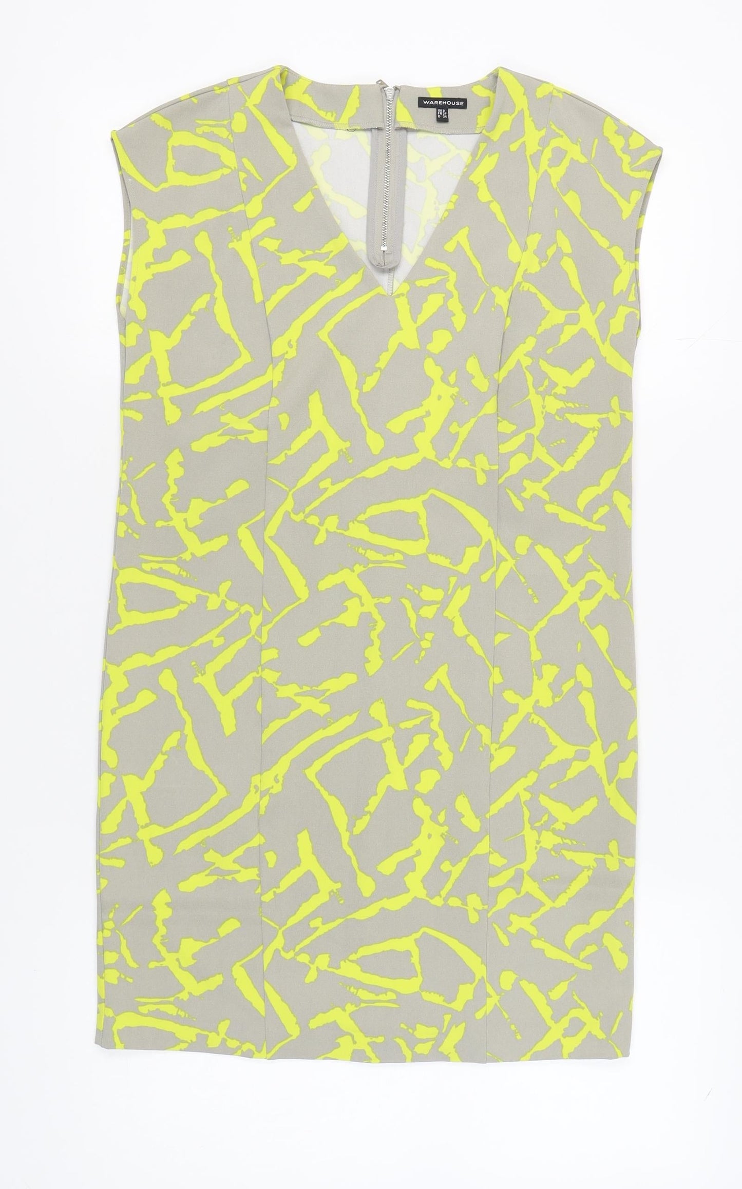 Warehouse Women's Multicoloured Geometric Dress Size 8