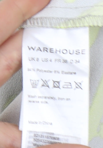 Warehouse Women's Multicoloured Geometric Dress Size 8