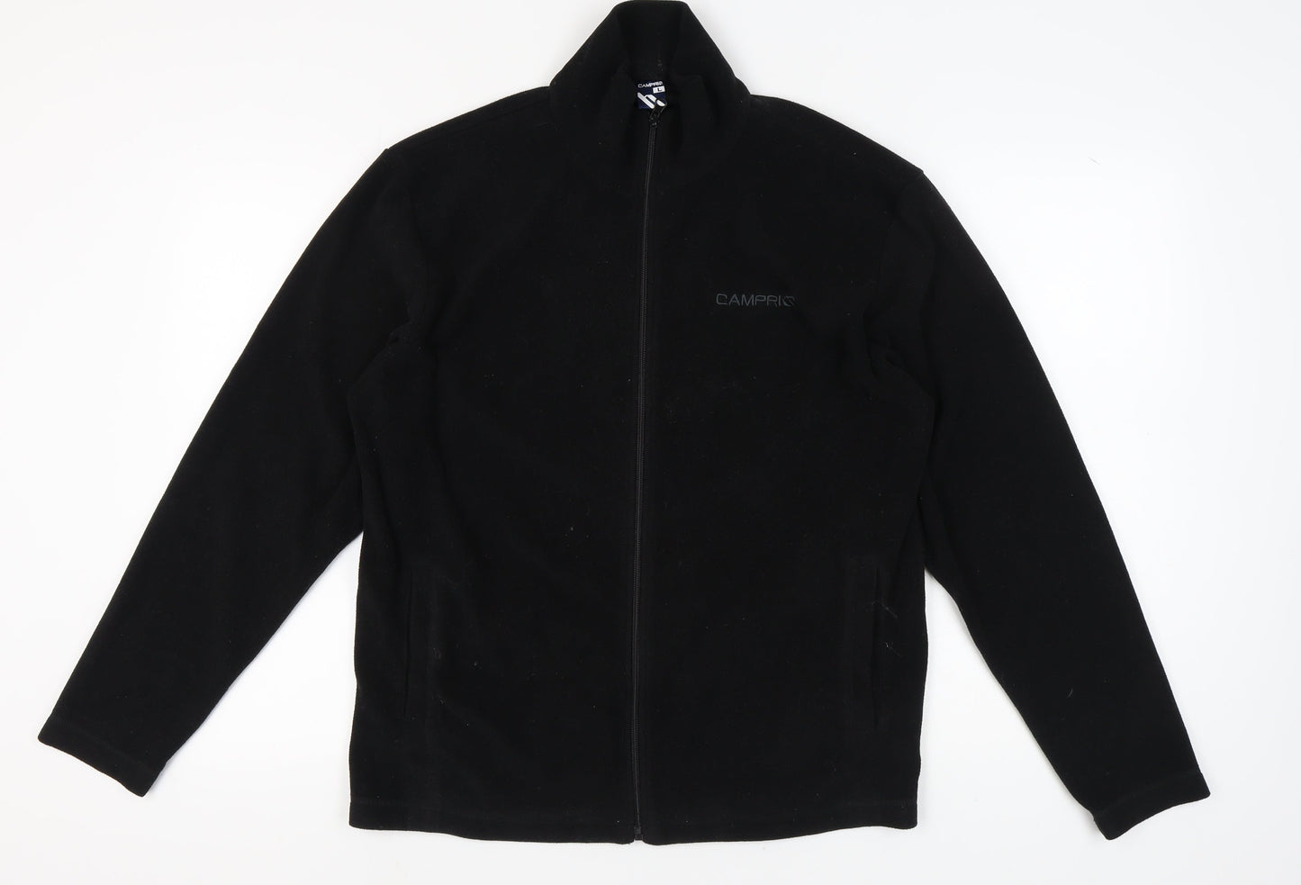 Campri Men's Black Fleece Jacket, Size L, Outdoor