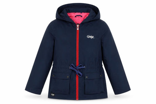 Henleys Girls Blue Jacket 9-10 Years Hooded Mid-Length