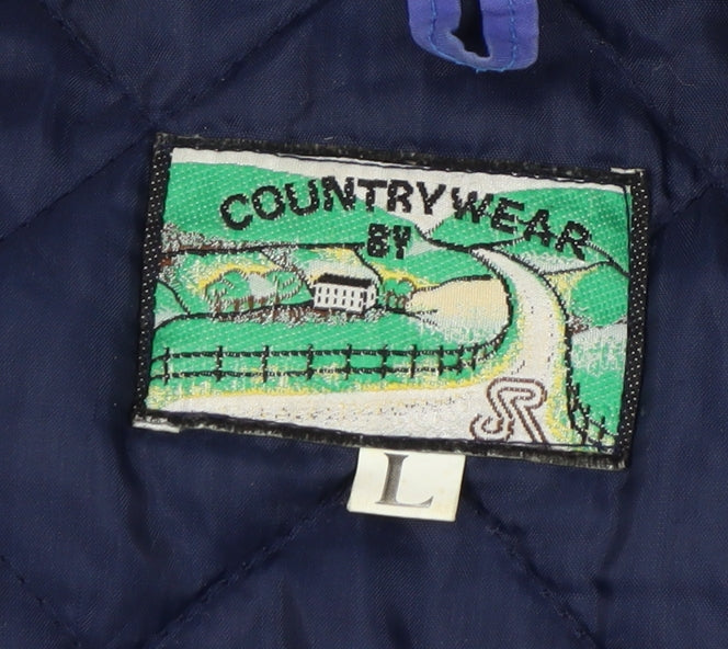 Countrywear Men's Blue Puffer Jacket L Winter