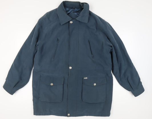 Saxon Men's Blue Basic Jacket M - Mid-Length Casual Wear