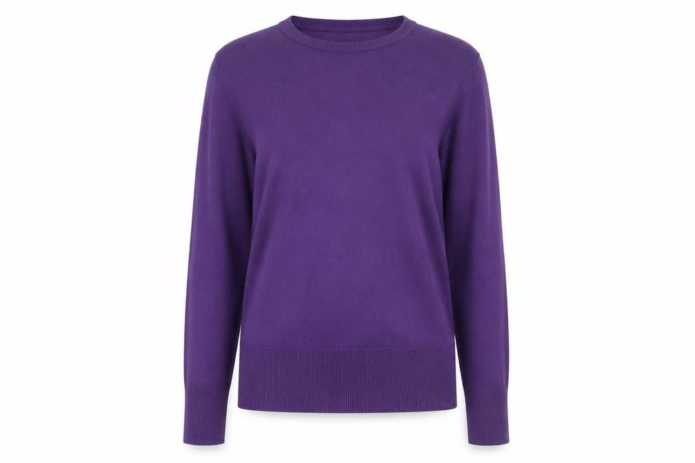 Debenhams Women's Purple V-Neck Jumper Size 10