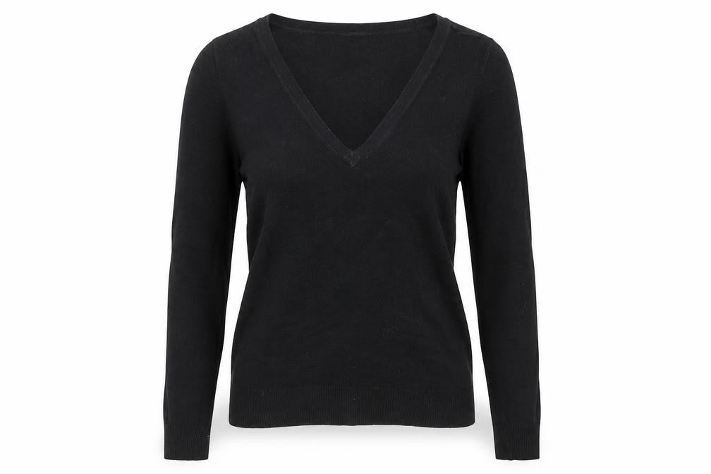 Gap Women's Black V-Neck Pullover Jumper, Size S