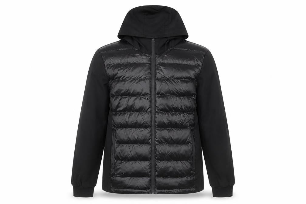 Onfire Men's Black Hooded Puffer Jacket Size M