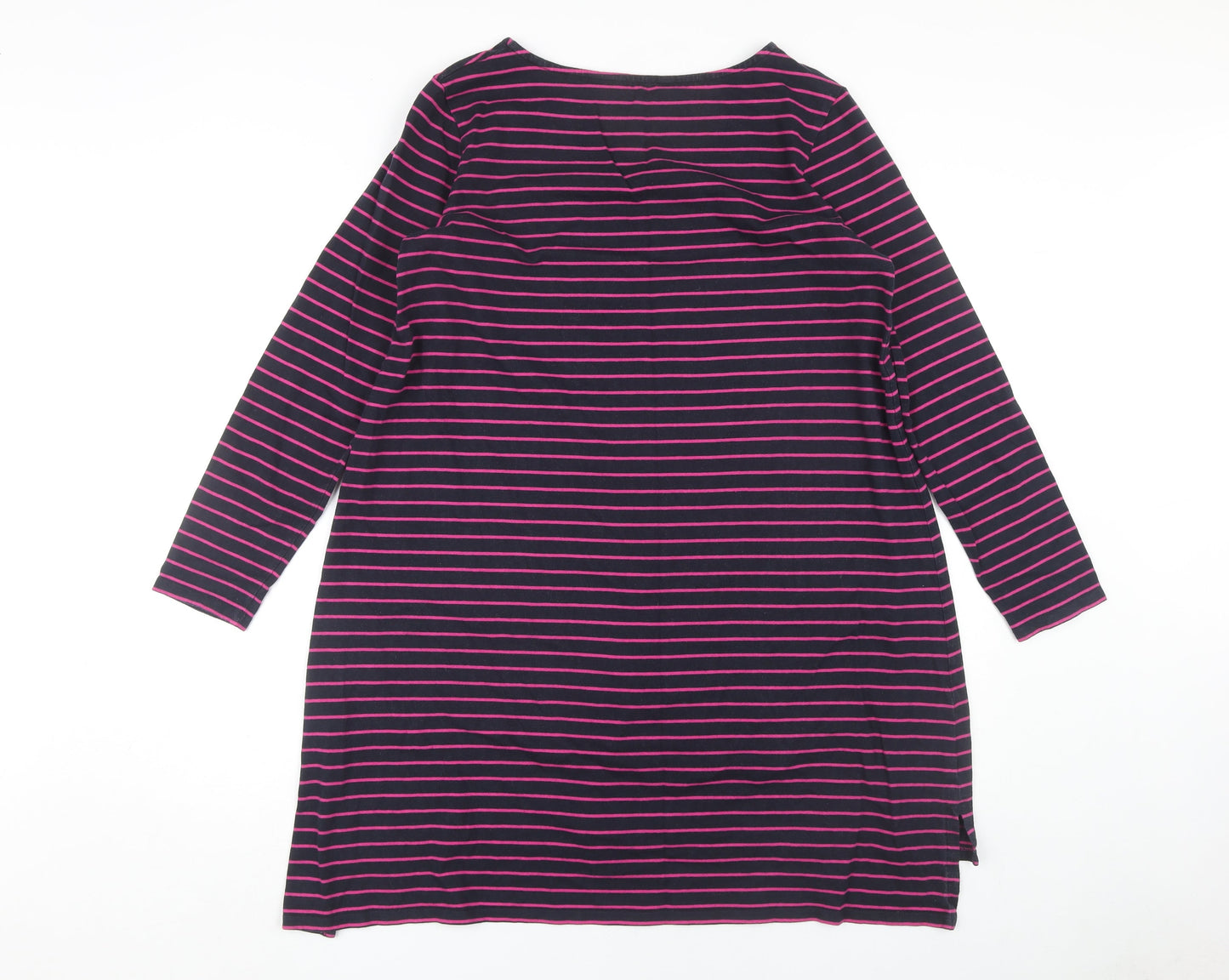 People Tree Women's Multicoloured Striped Shift Dress Size 12