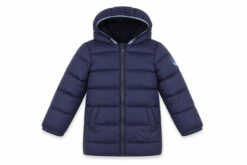 Lily & Dan Boys Blue Hooded Puffer Jacket 3-4 Years