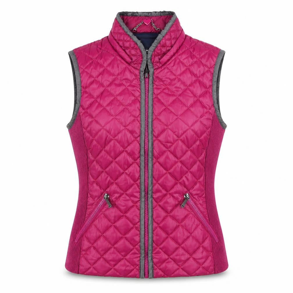 Betty Barclay Women's Red Quilted Waistcoat, Size 10