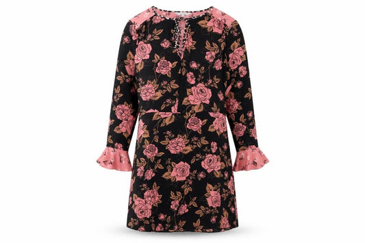 Front view of Red Herring Women's Multicoloured Floral Dress, size 18