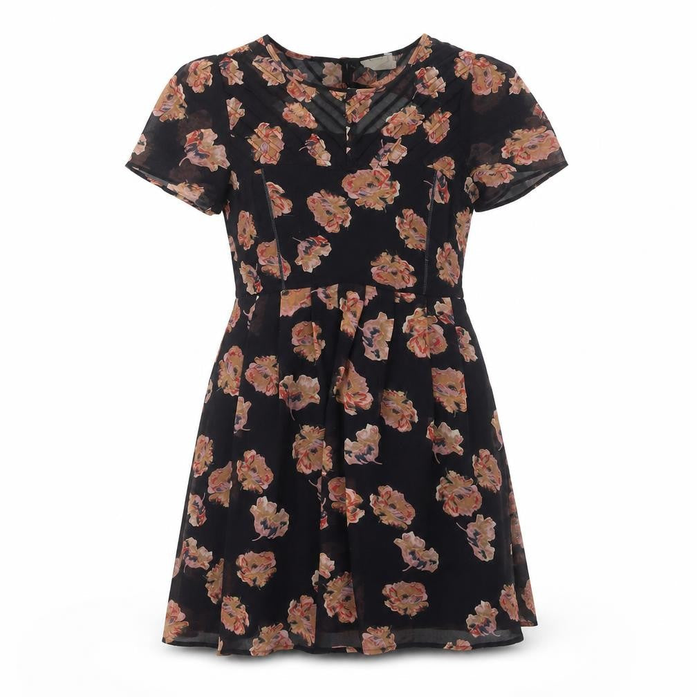 Pins & Needles Women's Black Floral Dress M