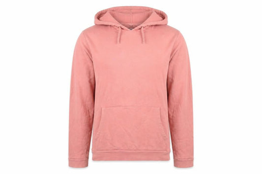 Front view of ASOS Men’s Pink Pullover Hoodie, size S