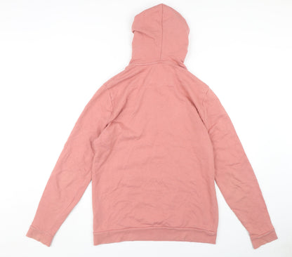 Back view of ASOS Men’s Pink Pullover Hoodie, size S