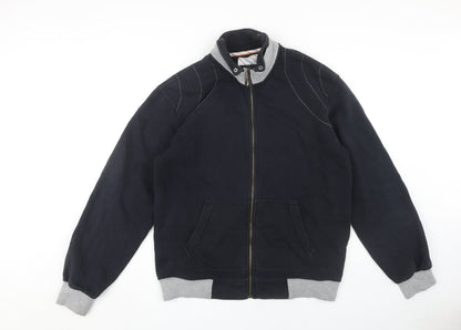 Additional front view of Dunnes Men's Black Full Zip Sweatshirt - Large