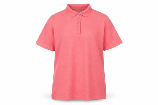 ISLE Womens Pink Polo Shirt L Short Sleeve Casual