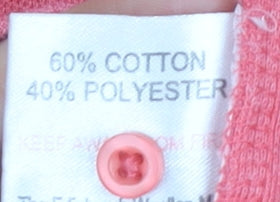 ISLE Pink Polo Shirt Unisex Adults L Short Sleeve Casual