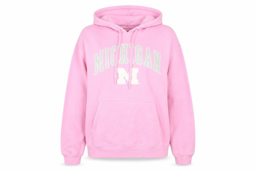 Genuine Stuff Unisex Pink XL Pullover College Hoodie