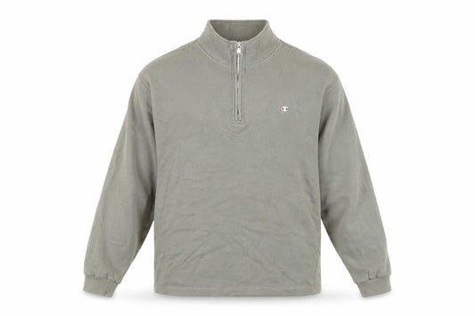 Champion Men's Green Logo 1/4 Zip Sweatshirt M