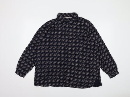 Marks & Spencer Women's Blue Animal Print Blouse, Size 18