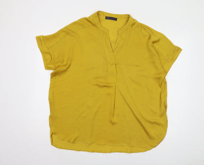 Marks & Spencer Women's Yellow Short Sleeve Blouse
