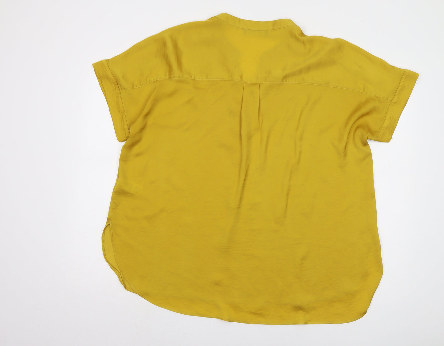 Marks and Spencer Women's Yellow Short Sleeve Blouse