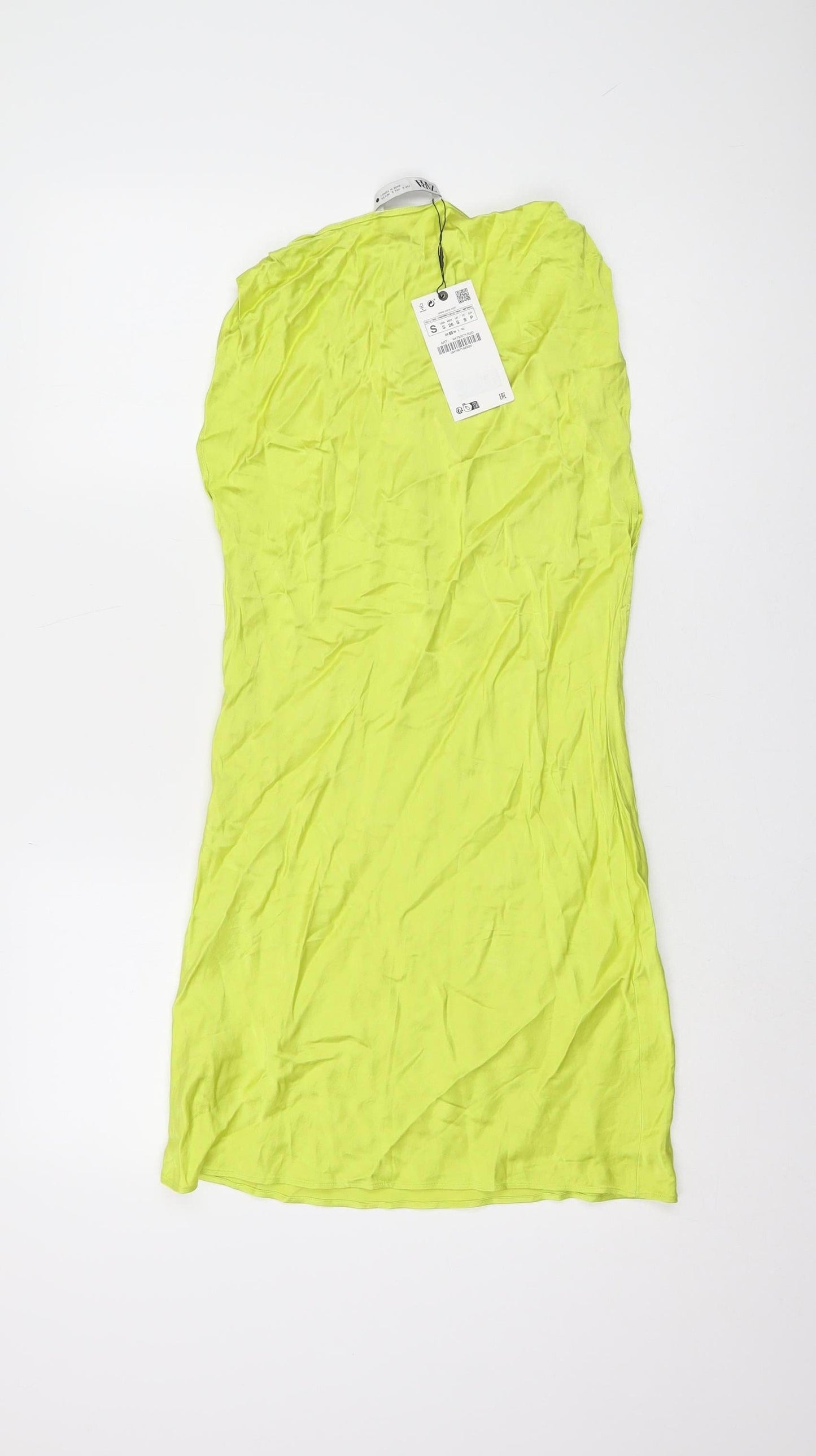 Zara Women Green Woven Dress Size S