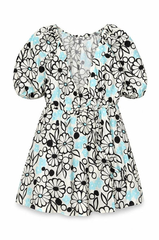 Zara Women's Multicoloured A-Line Dress, Size 8, Floral