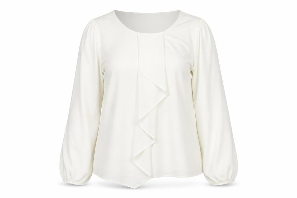 Patrizia Dini Women's White Long Sleeve Blouse Size 14