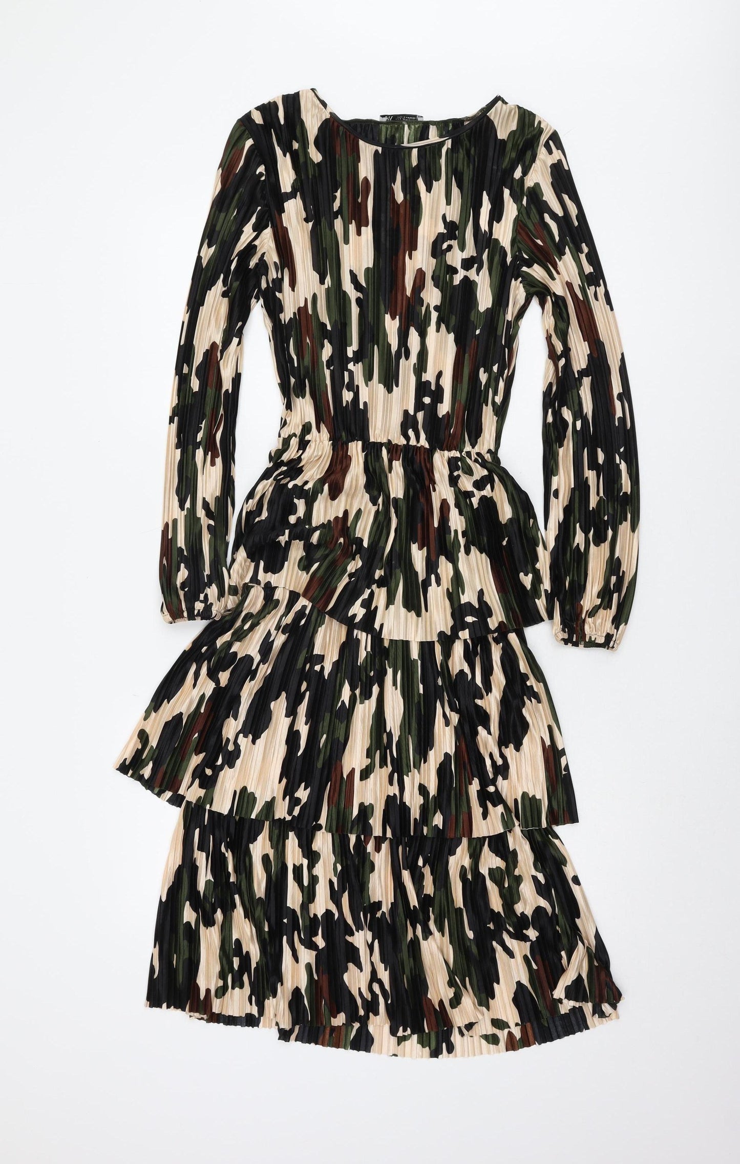 ZARA Women's Camouflage Long Sleeve Dress Size 8