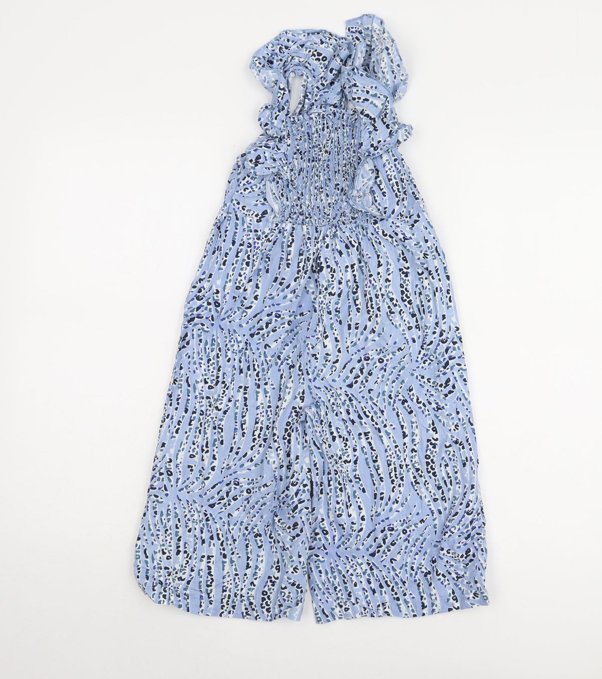 Angel & Rocket Girls Blue Animal Print Jumpsuit 4 Years Cotton