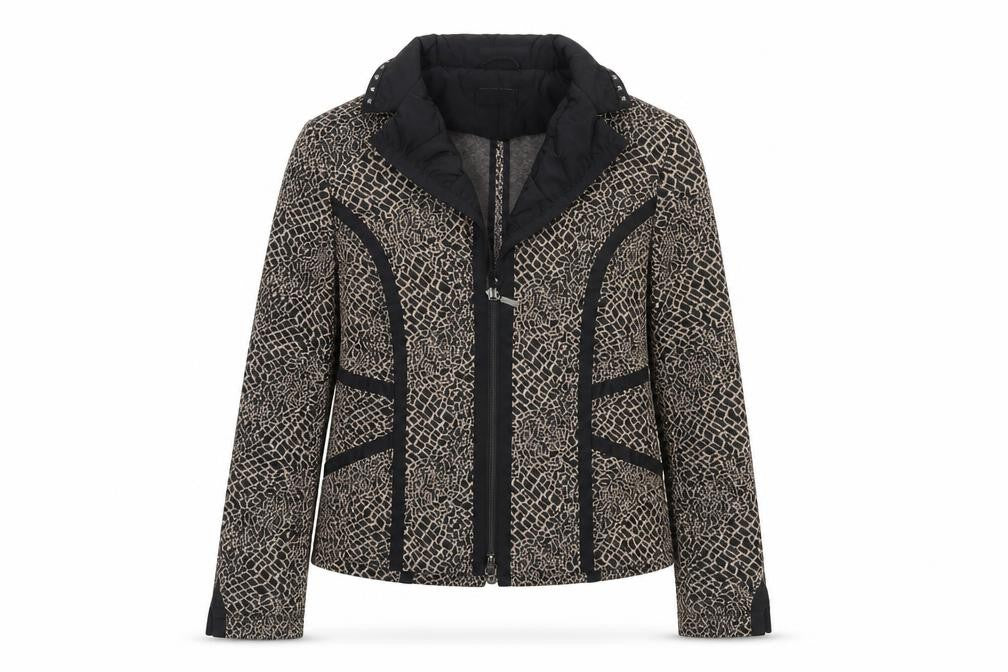 Marcona Women's Beige Black Animal Print Jacket Size 10